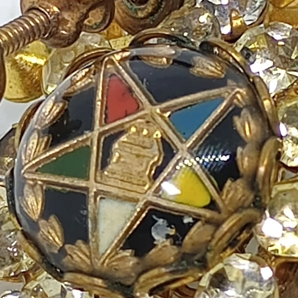 * vintage OEA Order of the Eastern Star screwback earrings